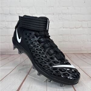 Nike Force Savage Pro 2 Mid Black White Football Cleats Mens Sz 10.5 AH4000-002